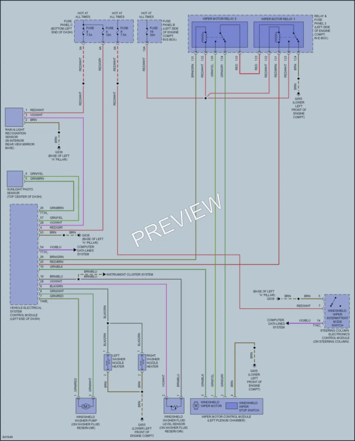 2023 Volkswagen JettaGLI Wiper Washer wiring diagram preview