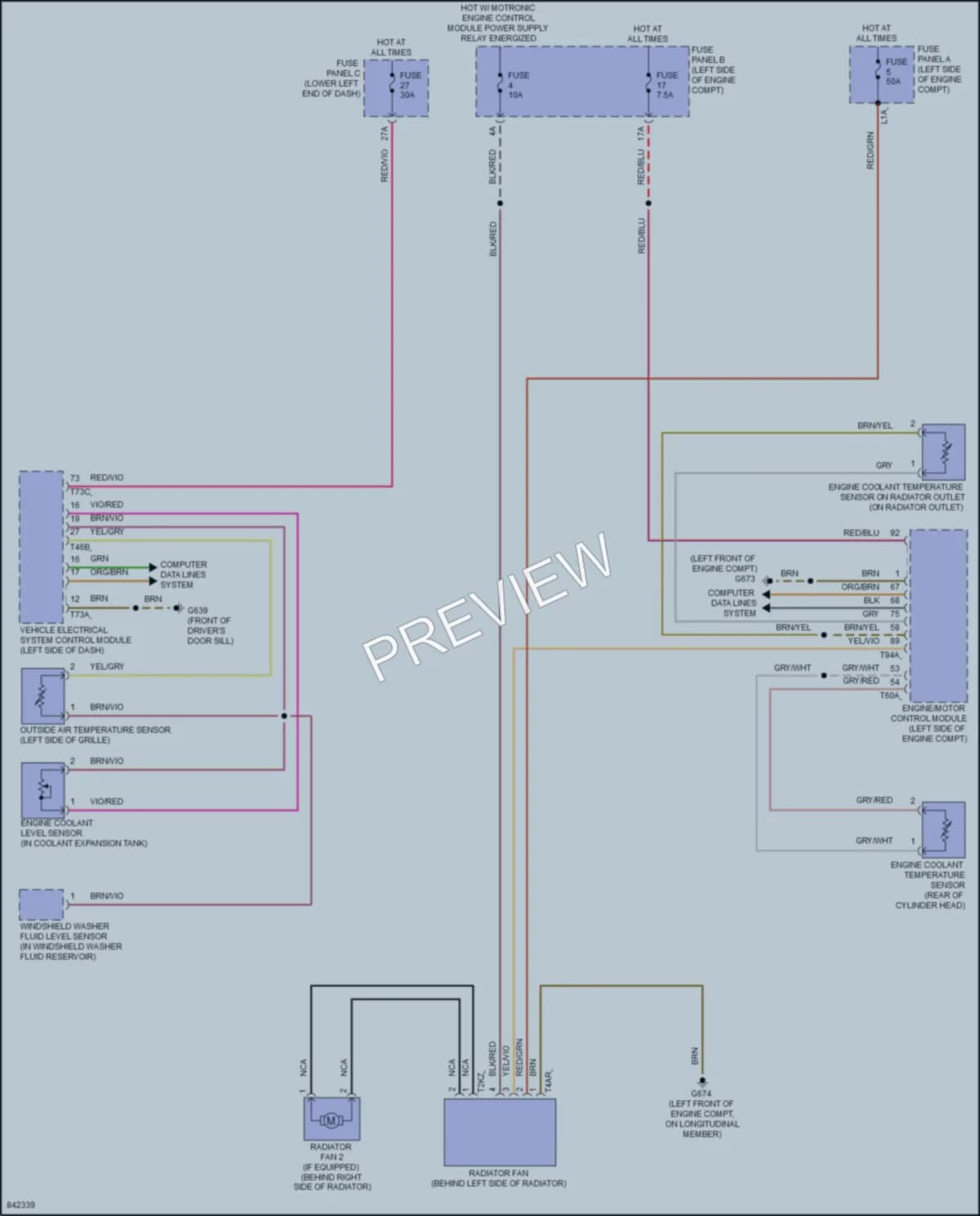 2023 Volkswagen Taos Cooling Fan wiring diagram preview