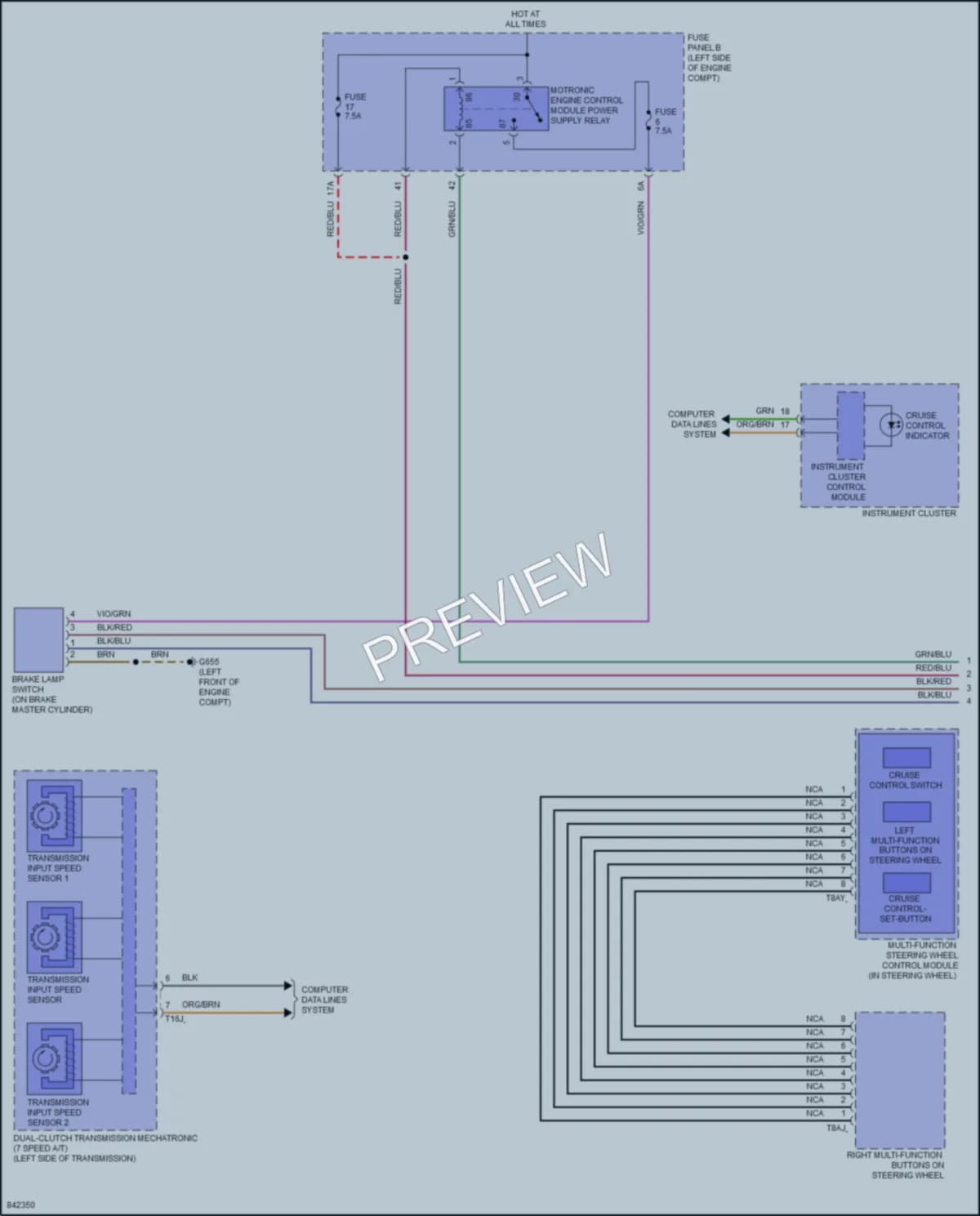 2023 Volkswagen Taos Cruise Control wiring diagram preview
