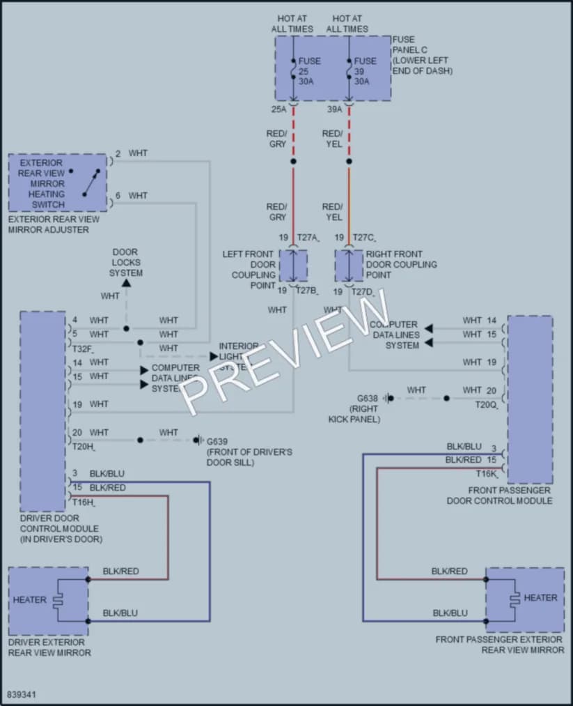 2023 Volkswagen Taos Defoggers wiring diagram preview