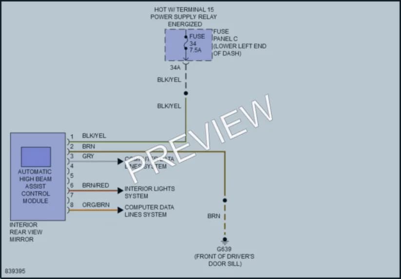 2023 Volkswagen Taos Power Mirrors wiring diagram preview