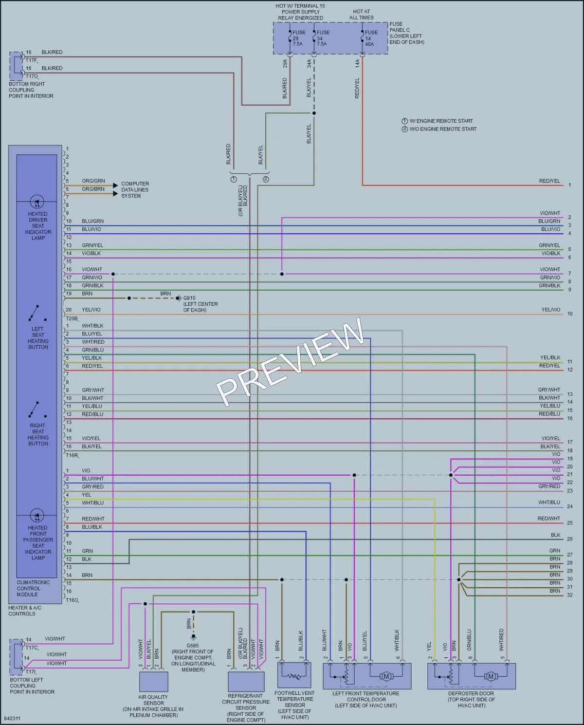 2023 Volkswagen Tiguan Air Conditioning wiring diagram preview