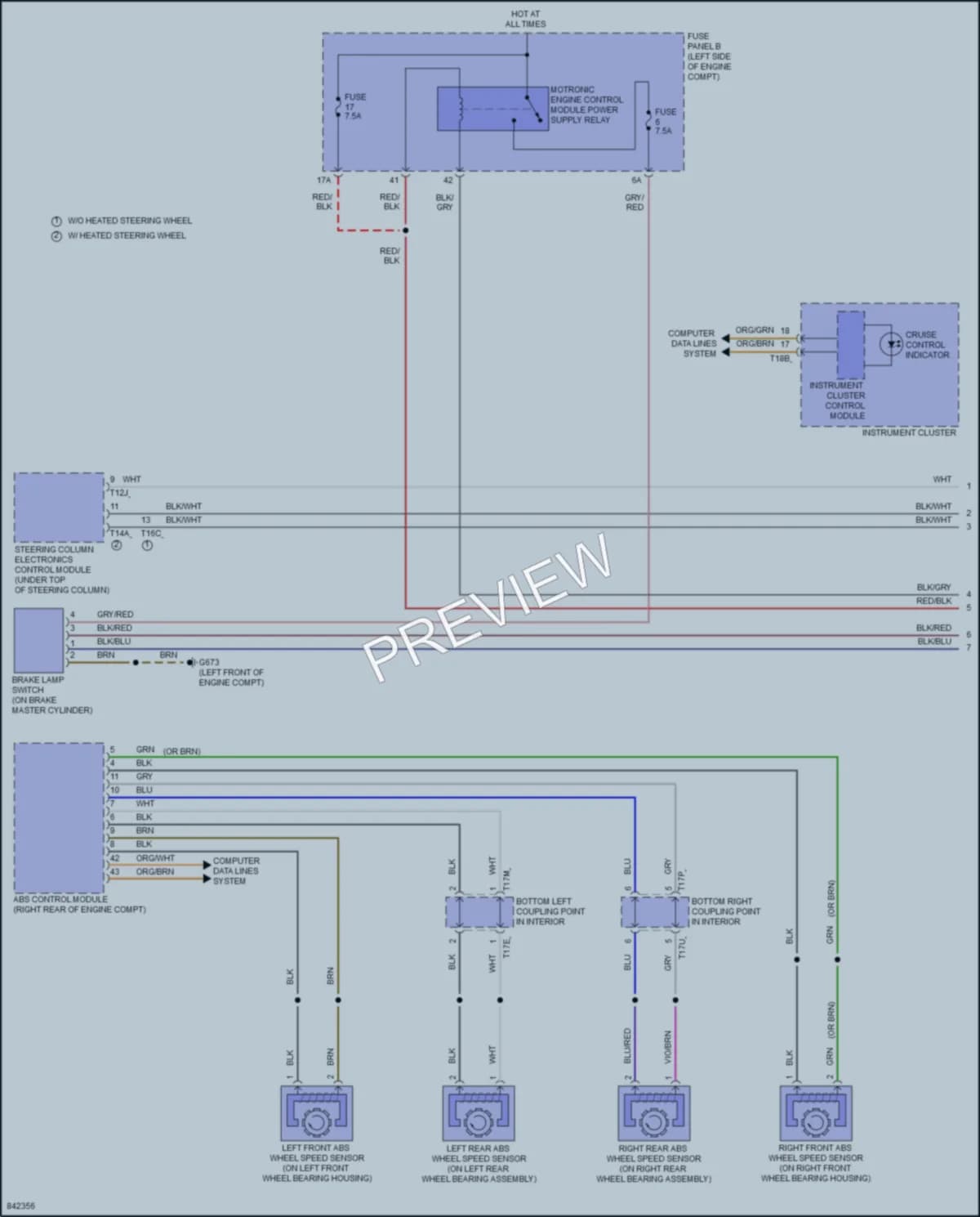 2023 Volkswagen Tiguan Cruise Control wiring diagram preview