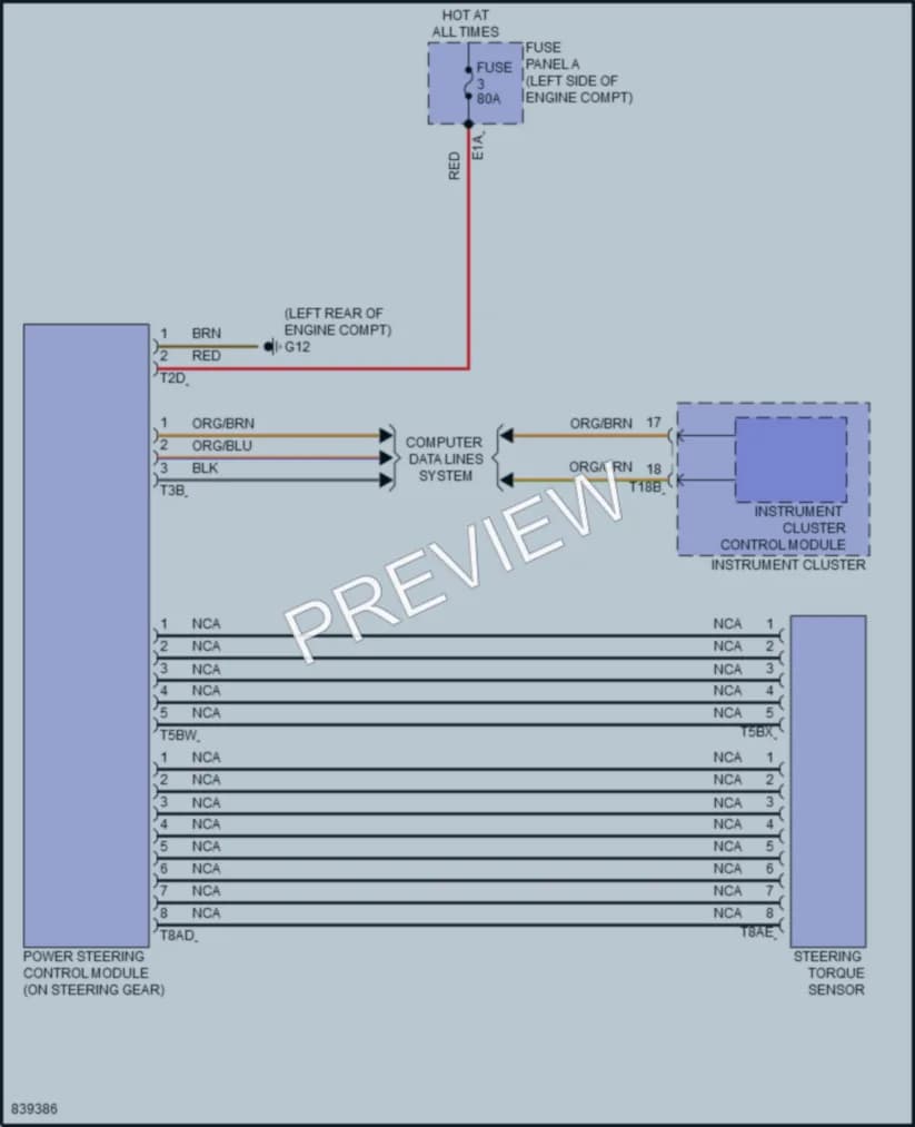 2023 Volkswagen Tiguan Electronic Power Steering wiring diagram preview