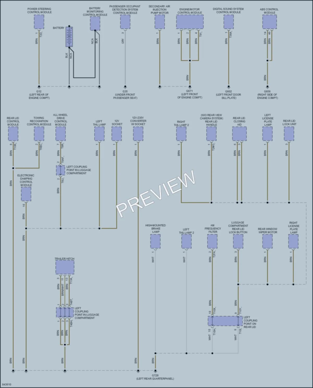 2023 Volkswagen Tiguan Ground Distribution wiring diagram preview