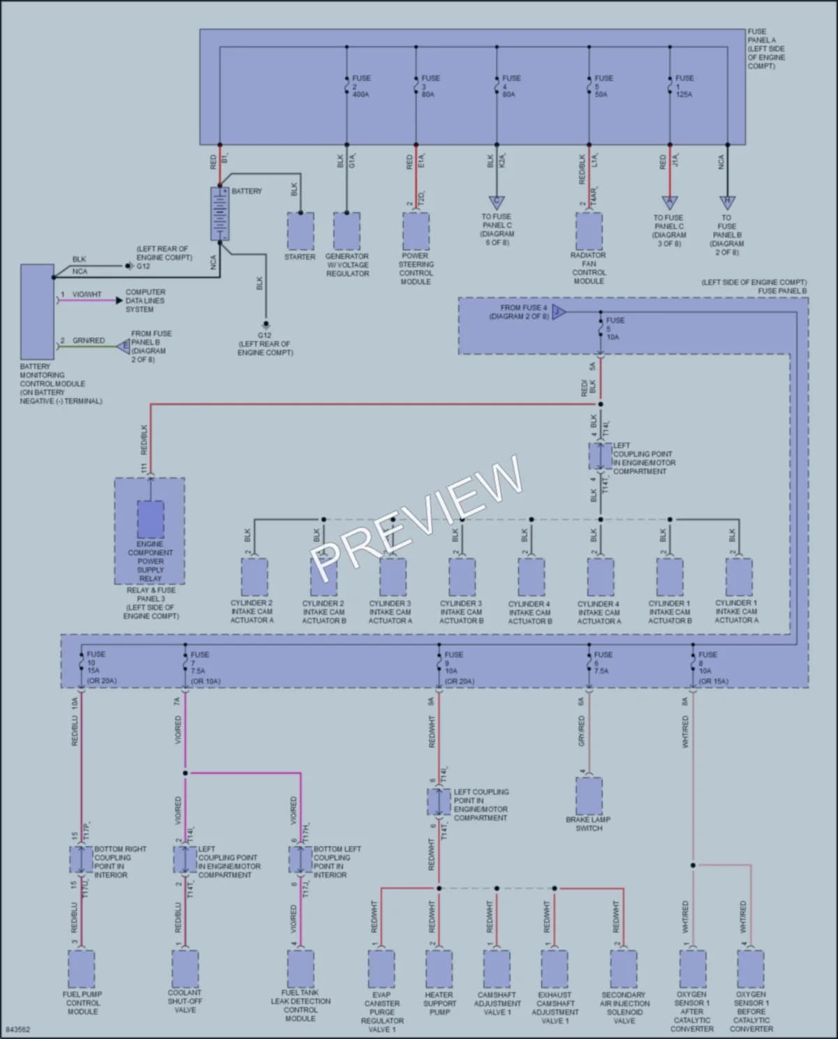 2023 Volkswagen Tiguan Power Distribution wiring diagram preview