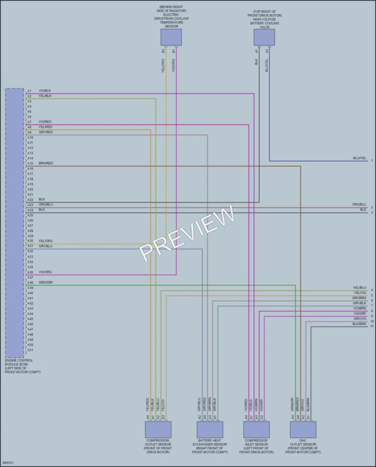 2023 Volvo C40Electric Engine Performance wiring diagram preview