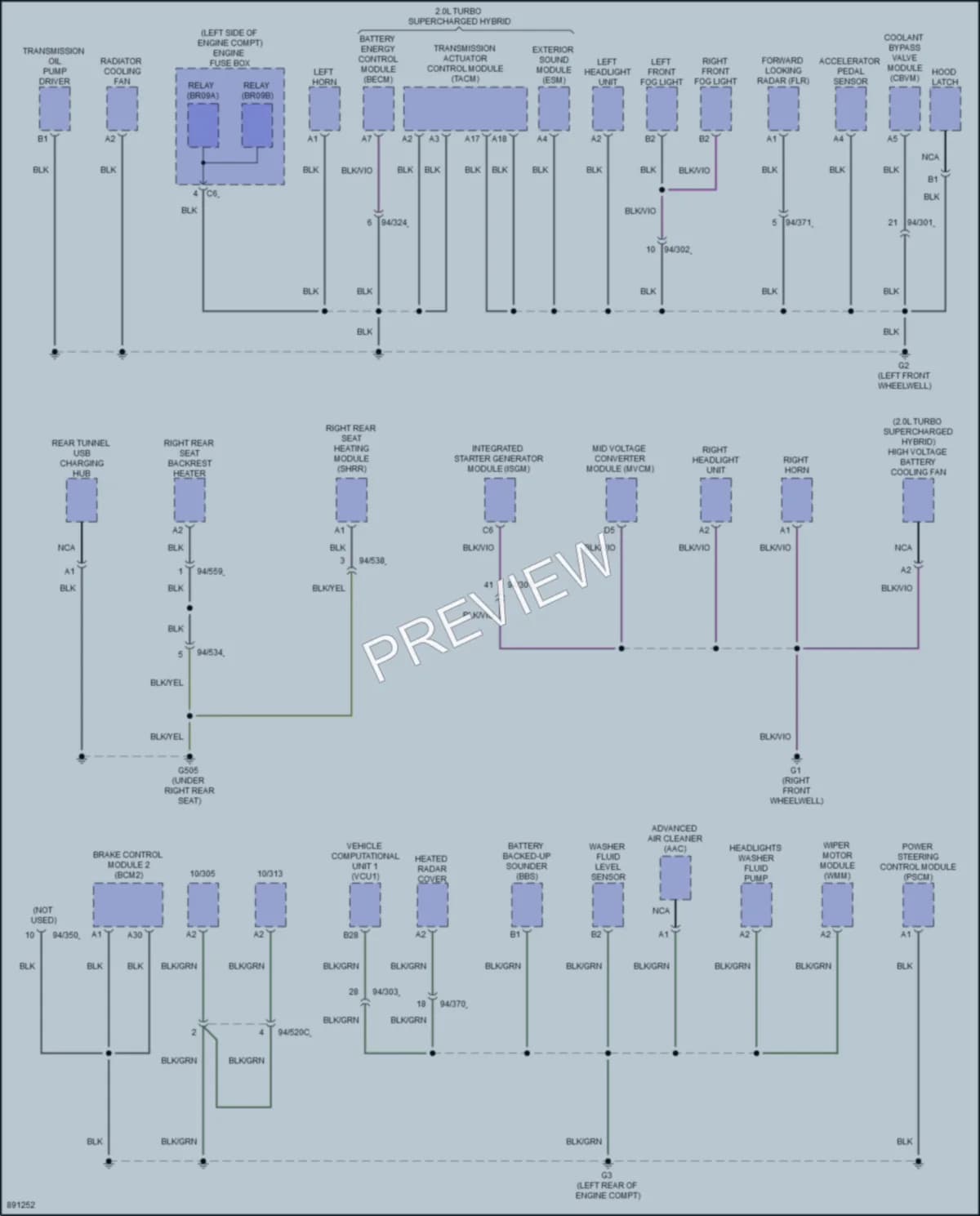 2023 Volvo S60 Ground Distribution wiring diagram preview