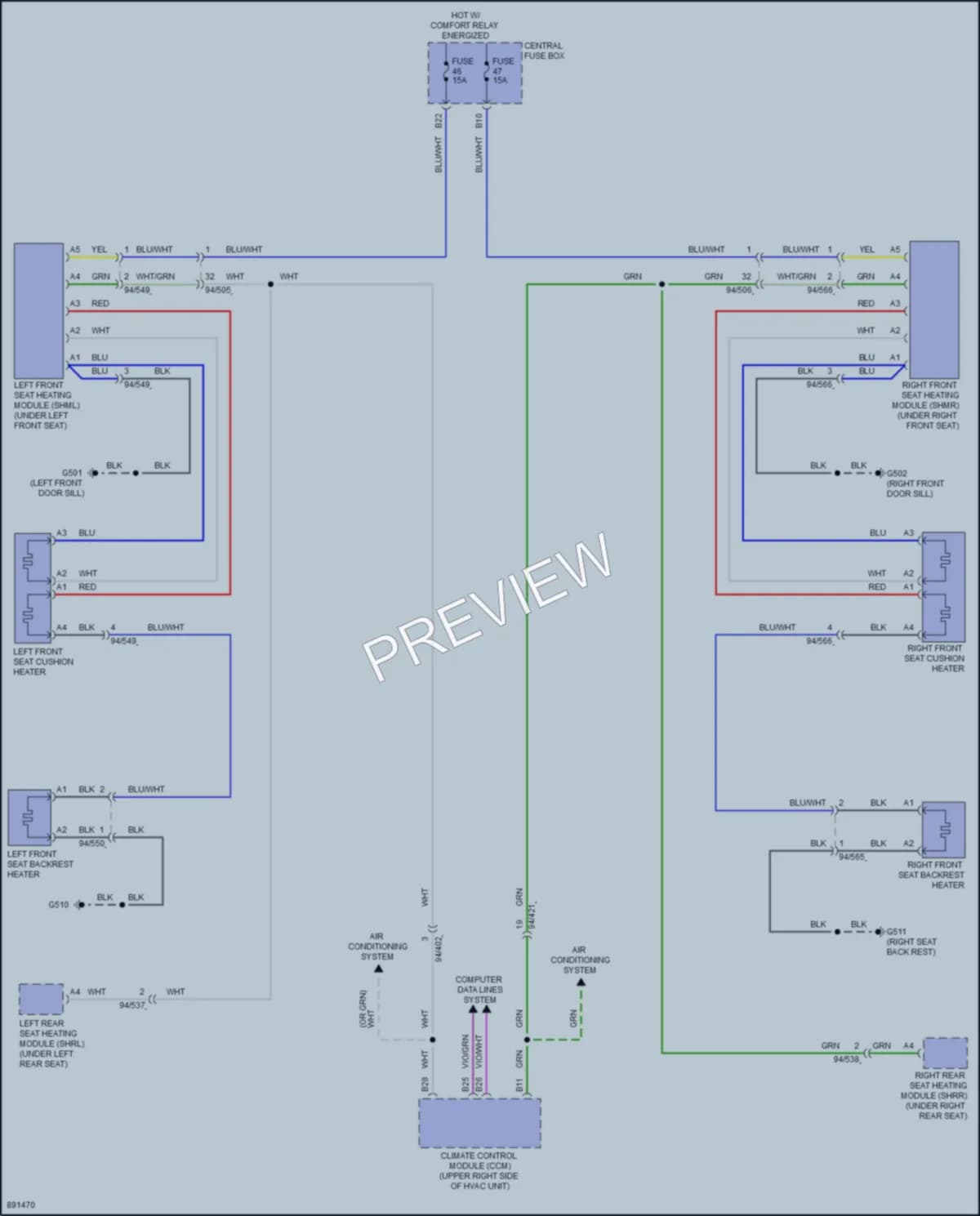 2023 Volvo S60 Power Seats wiring diagram preview