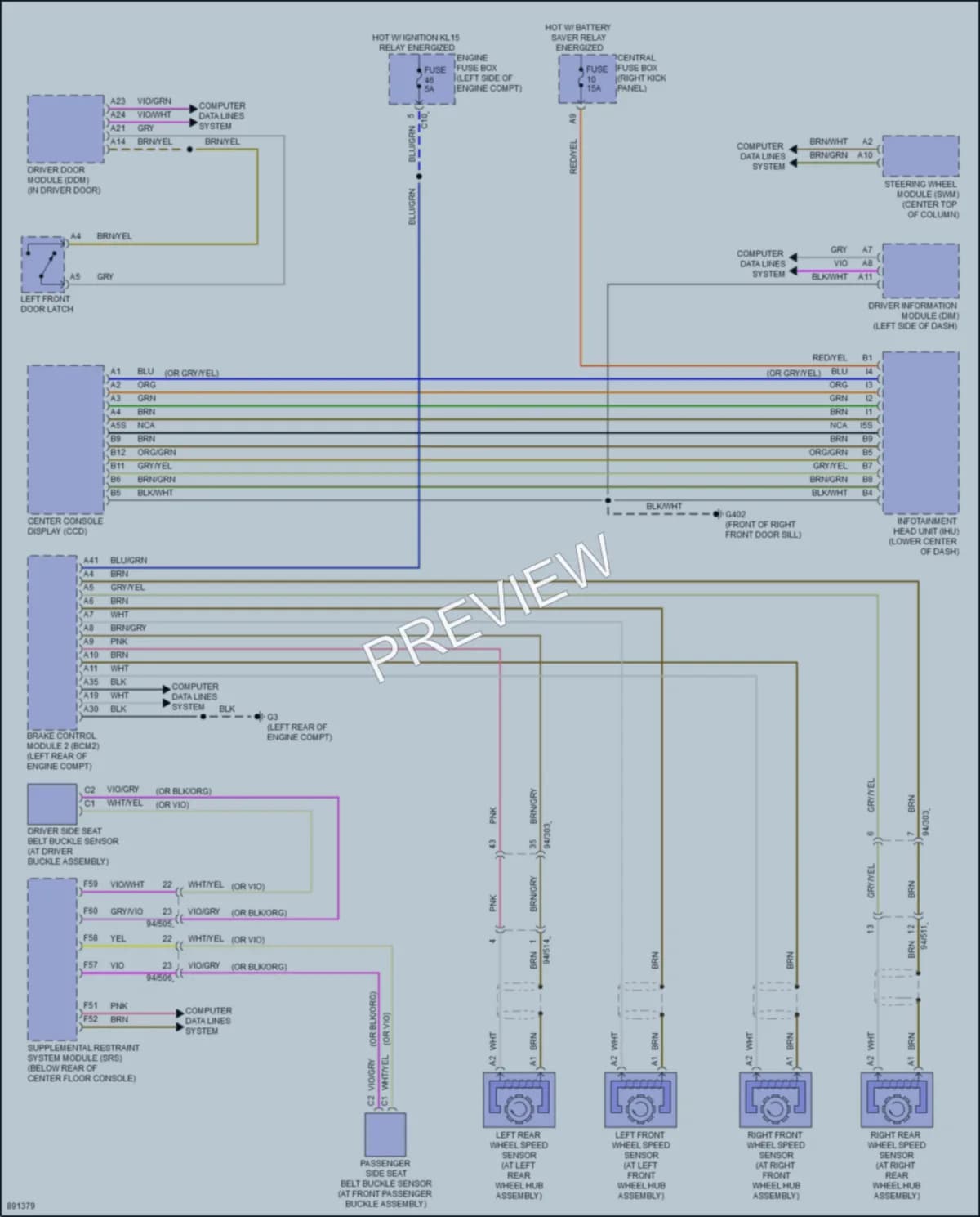 2023 Volvo S60 Warning Systems wiring diagram preview