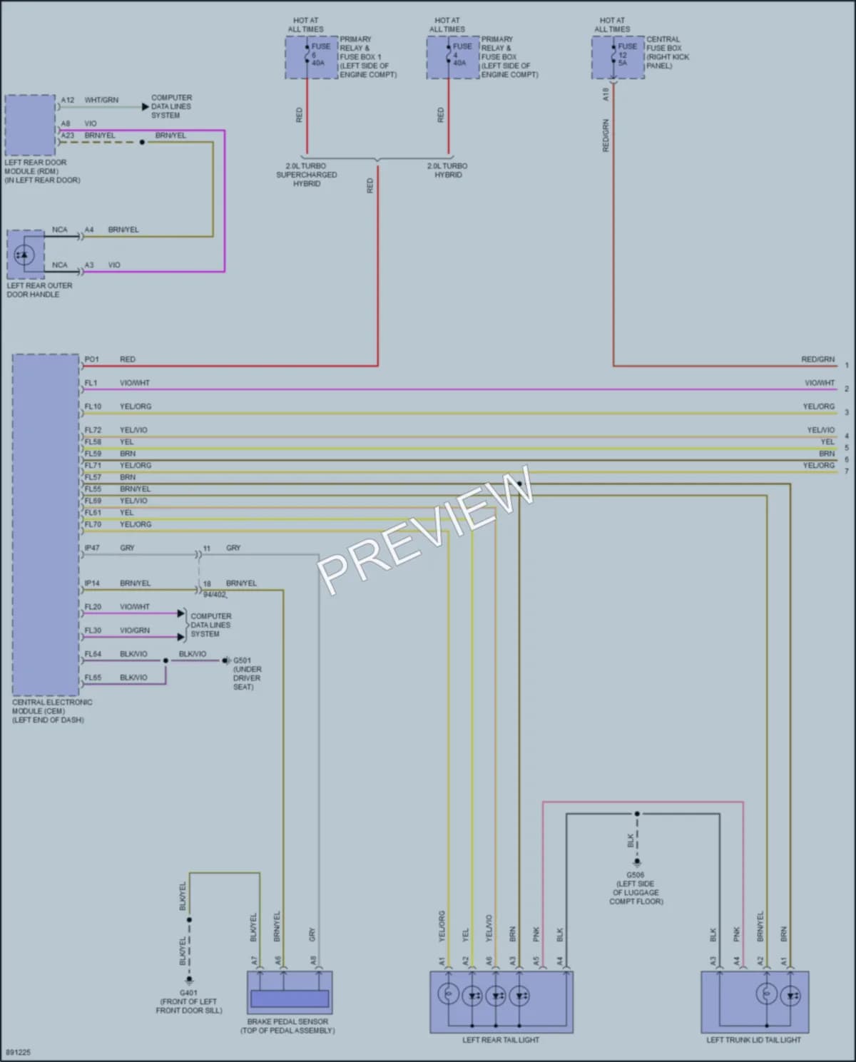 2023 Volvo S60PlugIn Exterior Lights wiring diagram preview
