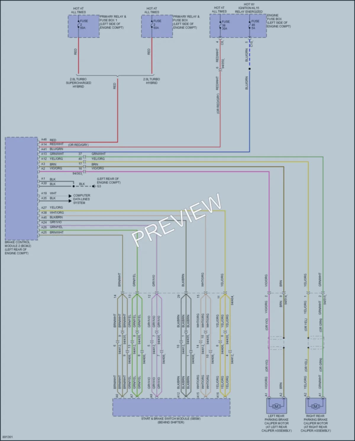 2023 Volvo S60PlugIn Shift Interlock wiring diagram preview