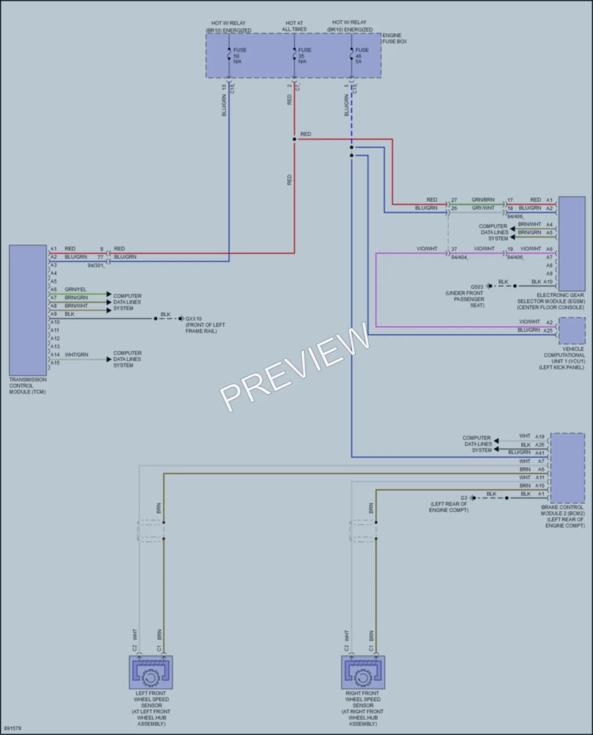 2023 Volvo S60PlugIn Transmission wiring diagram preview