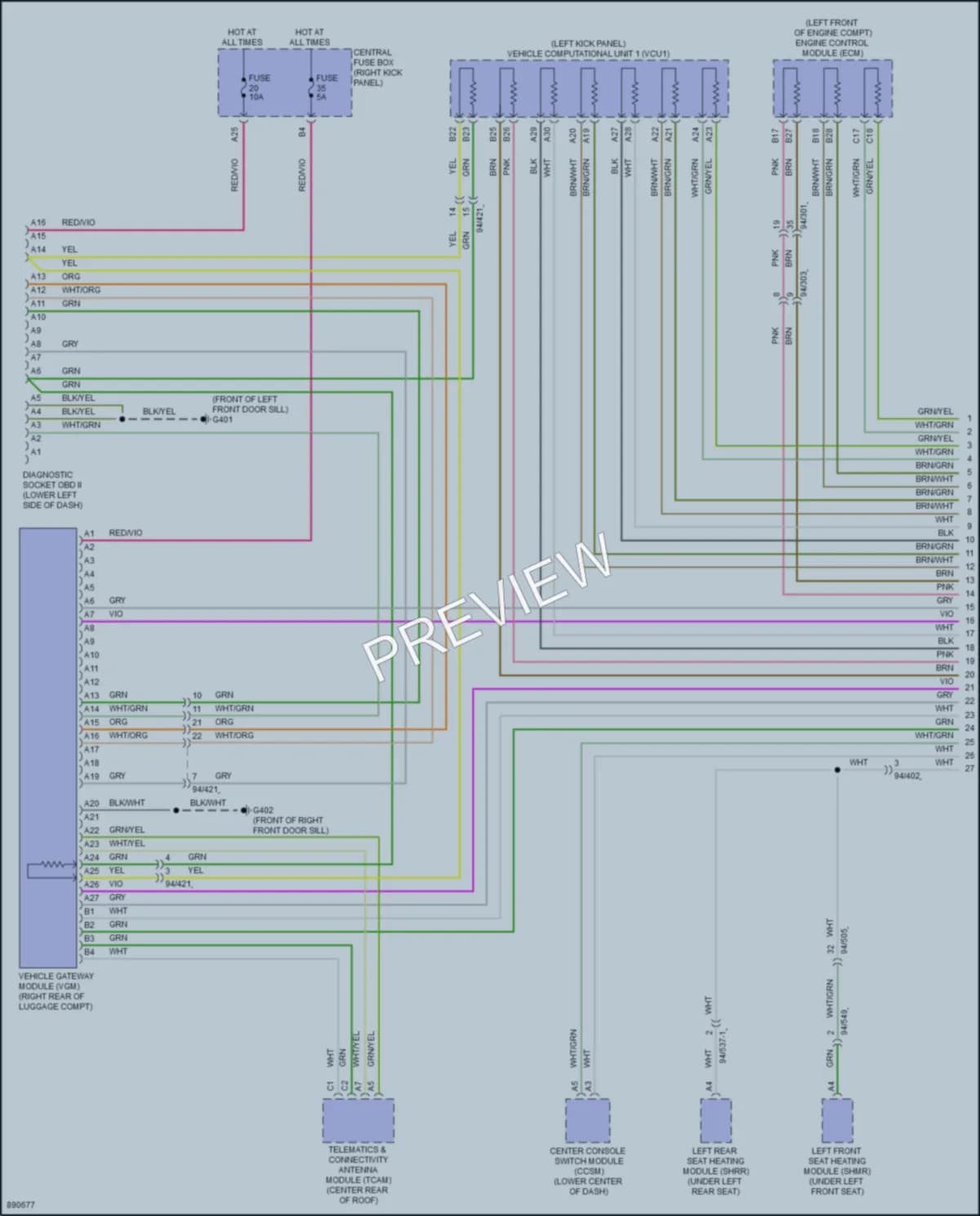 2023 Volvo S90 Computer Data Lines wiring diagram preview
