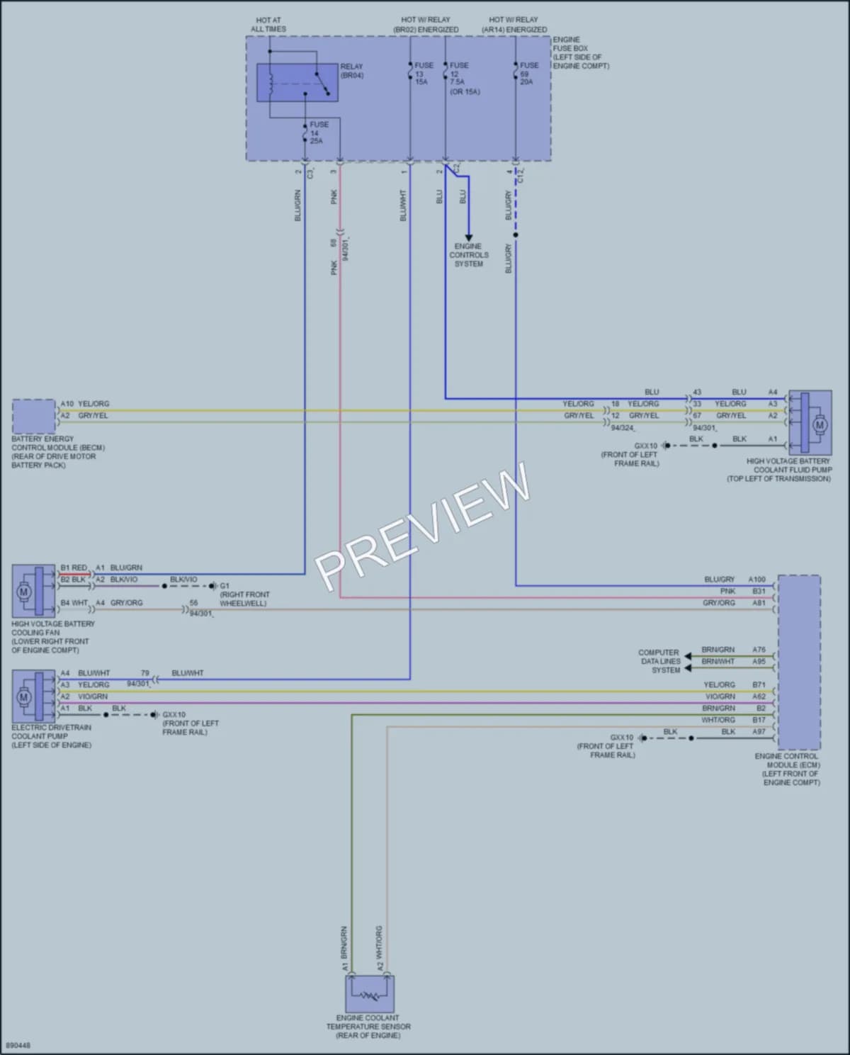 2023 Volvo S90 Cooling Fan wiring diagram preview