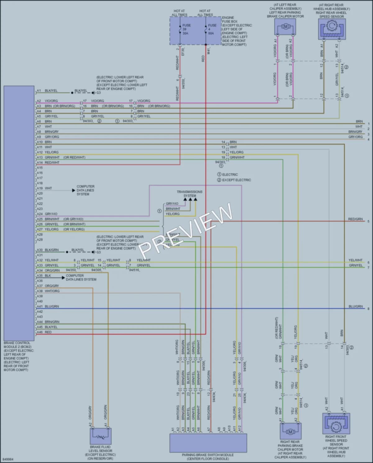 2023 Volvo XC40 Anti Lock Brakes wiring diagram preview