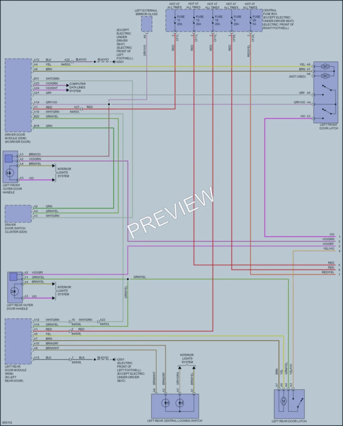 2023 Volvo XC40 Anti Theft wiring diagram preview