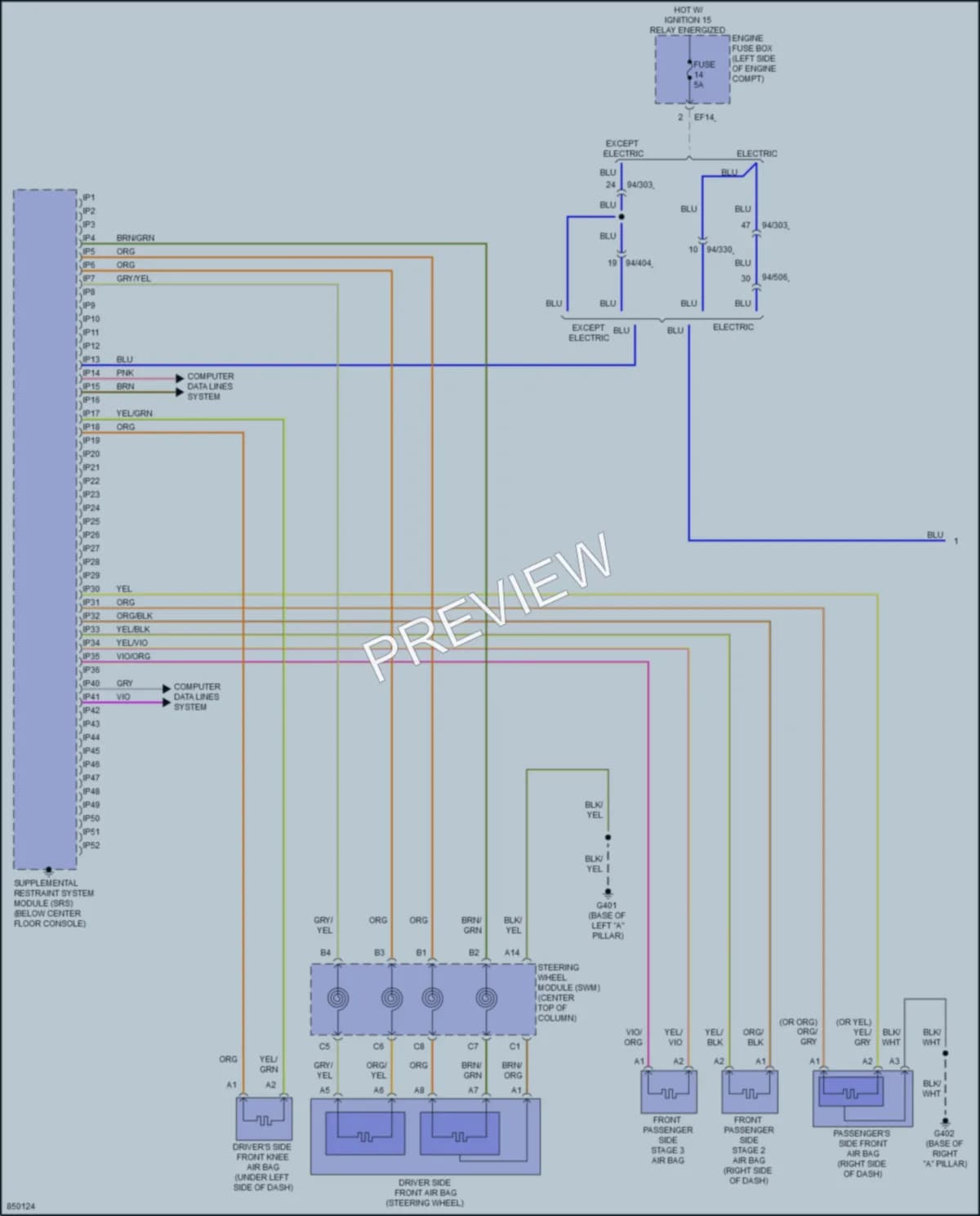 2023 Volvo XC40 Supplemental Restraints wiring diagram preview