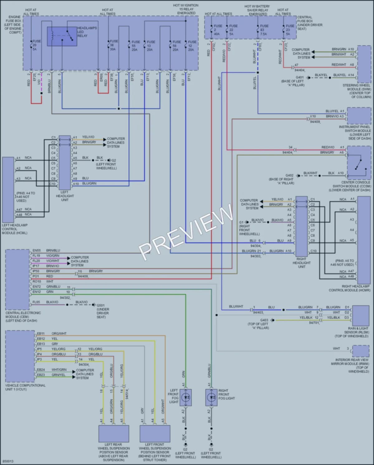 2023 Volvo XC40Electric Headlights wiring diagram preview