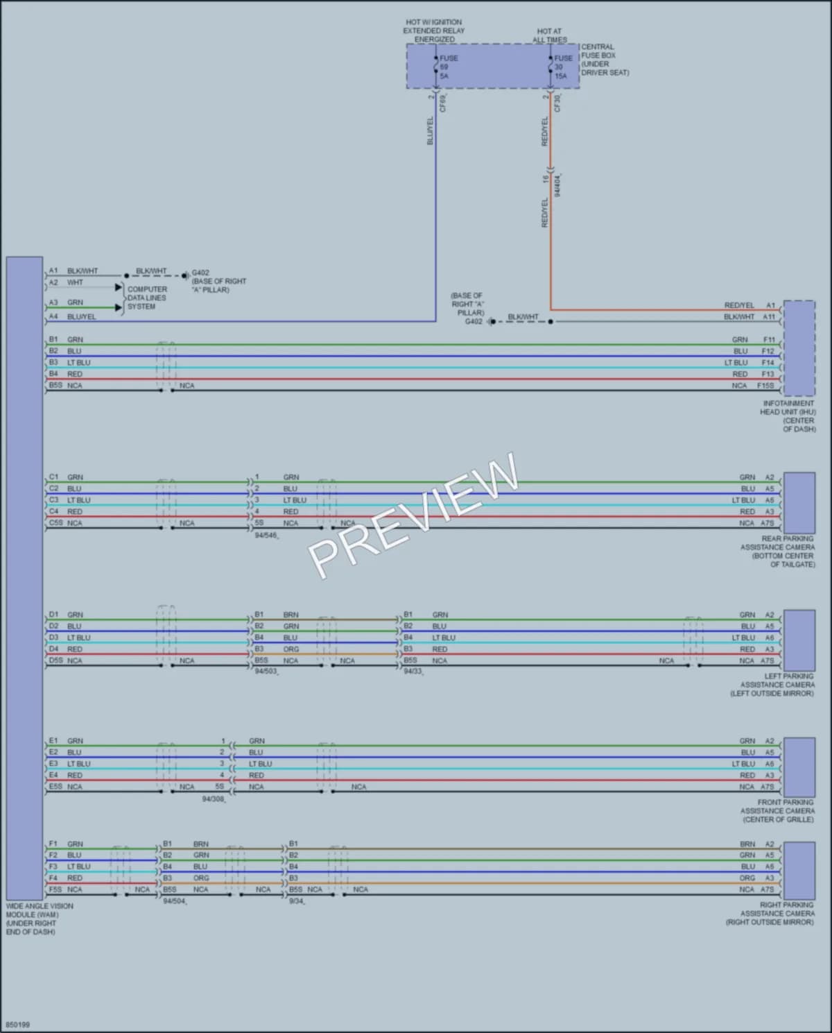 2023 Volvo XC40Electric Navigation wiring diagram preview