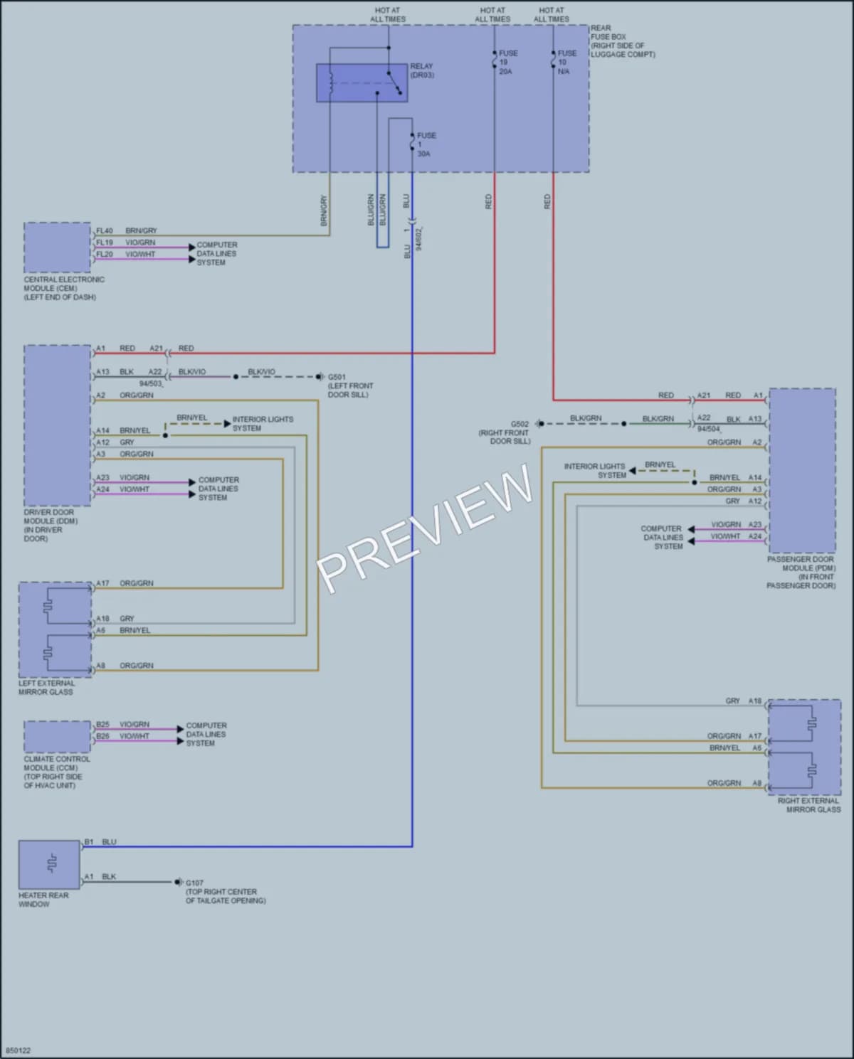 2023 Volvo XC60 Defoggers wiring diagram preview