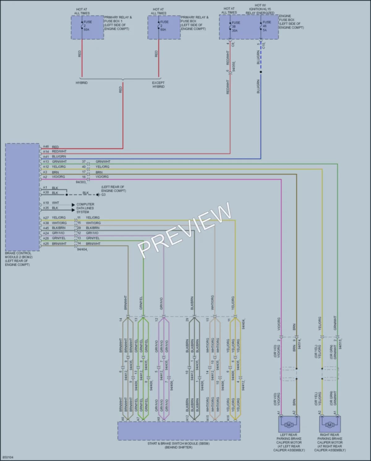 2023 Volvo XC60 Shift Interlock wiring diagram preview