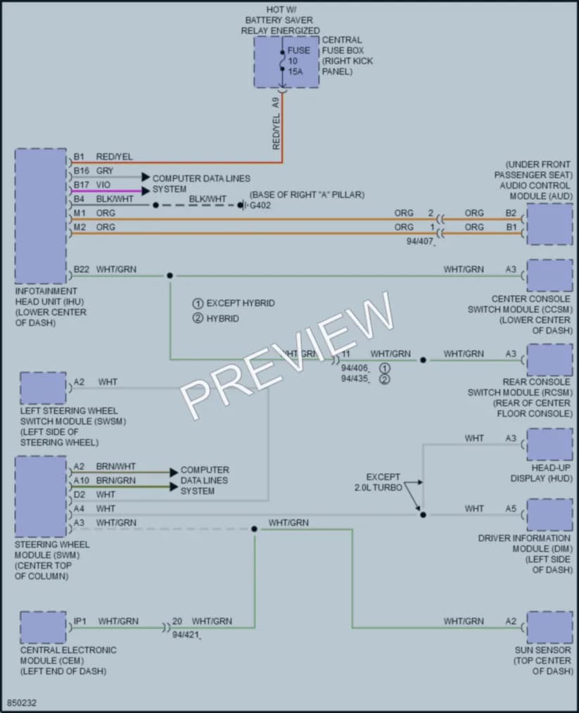 2023 Volvo XC60PlugIn Radio wiring diagram preview