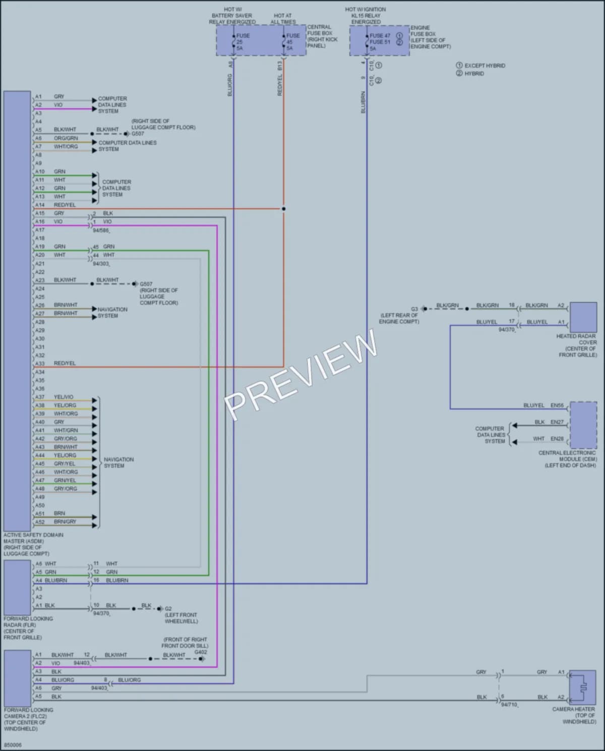2023 Volvo XC90PlugIn Instrument Cluster wiring diagram preview