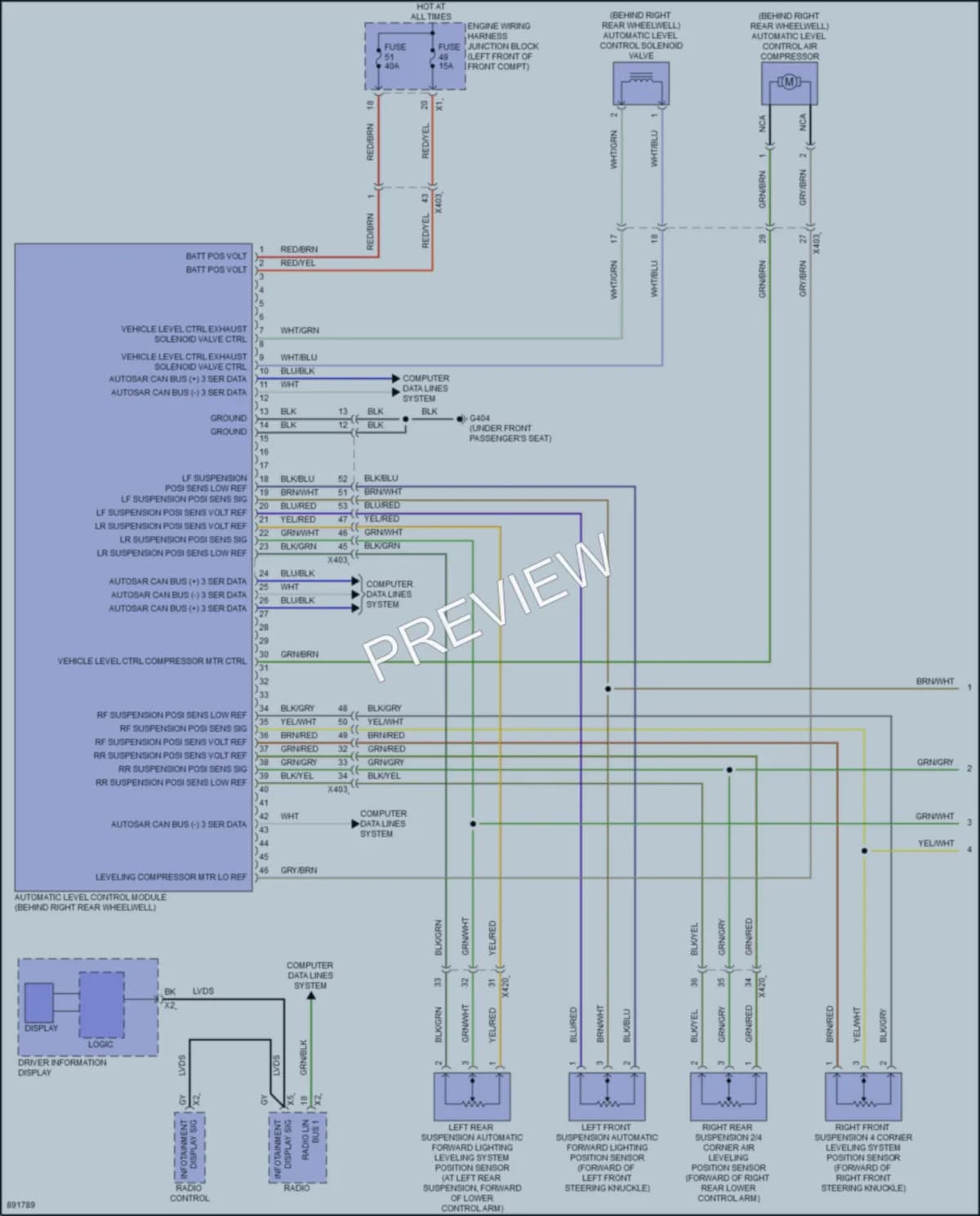 2024 Acura ZDXEV Electronic Suspension wiring diagram preview