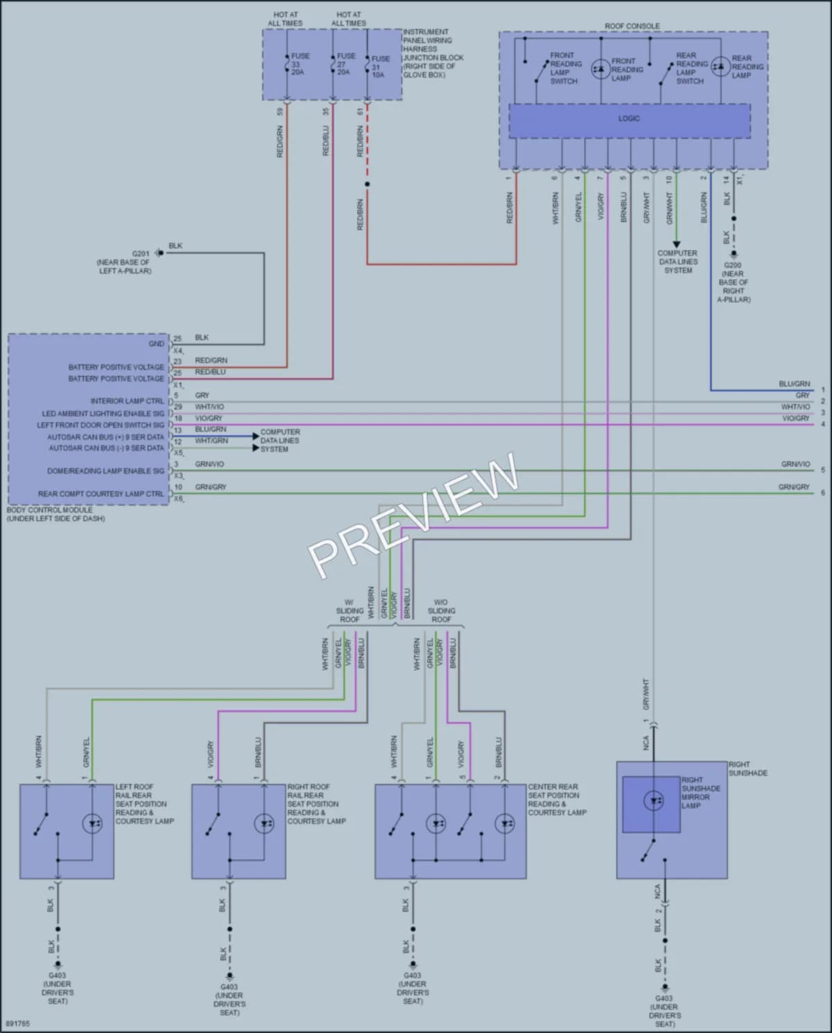 2024 Acura ZDXEV Interior Lights wiring diagram preview
