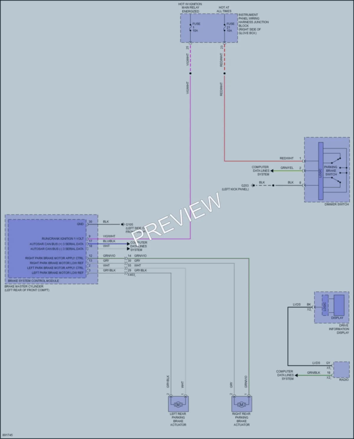 2024 Acura ZDXEV Shift Interlock wiring diagram preview