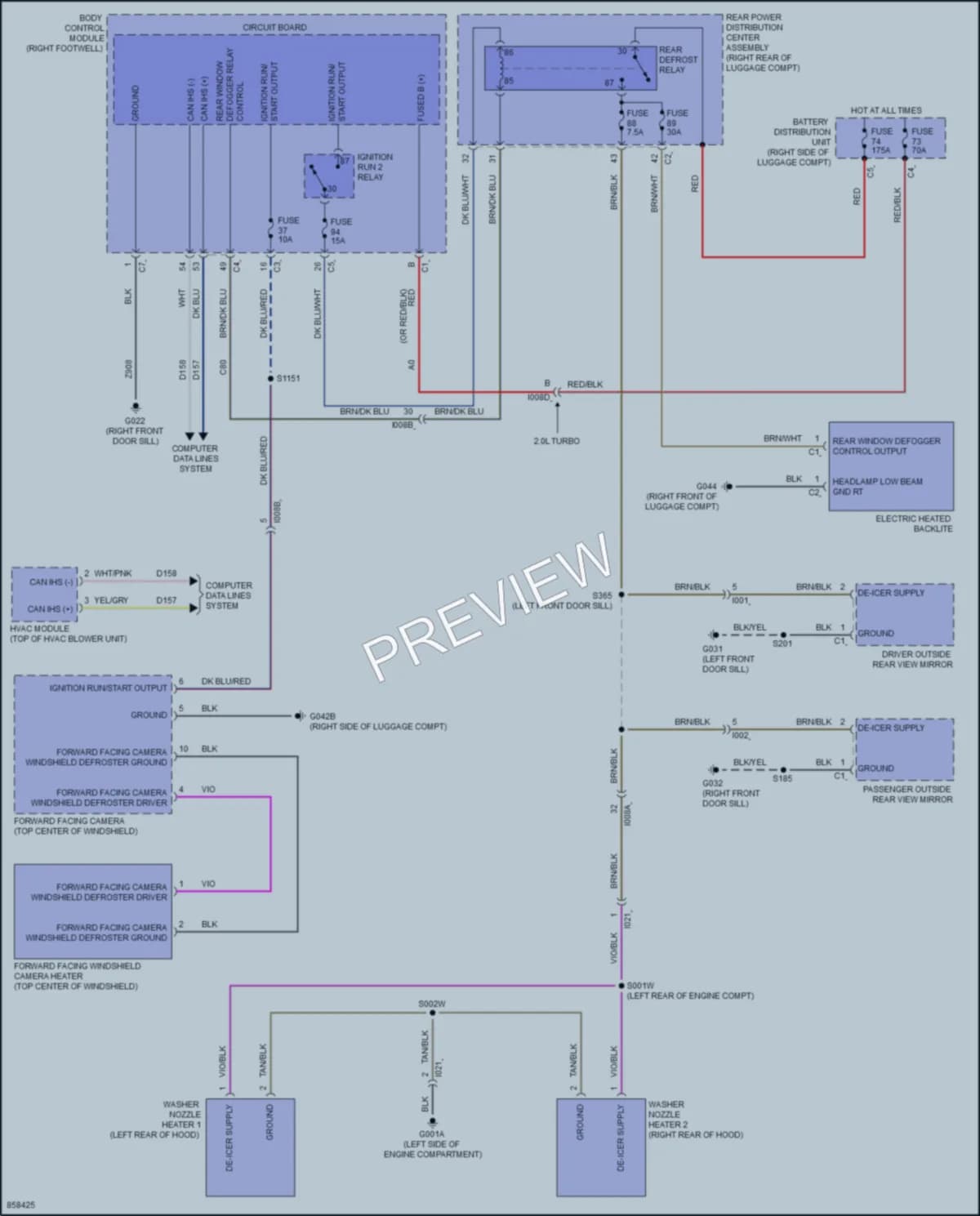 2024 AlfaRomeo Giulia Defoggers wiring diagram preview