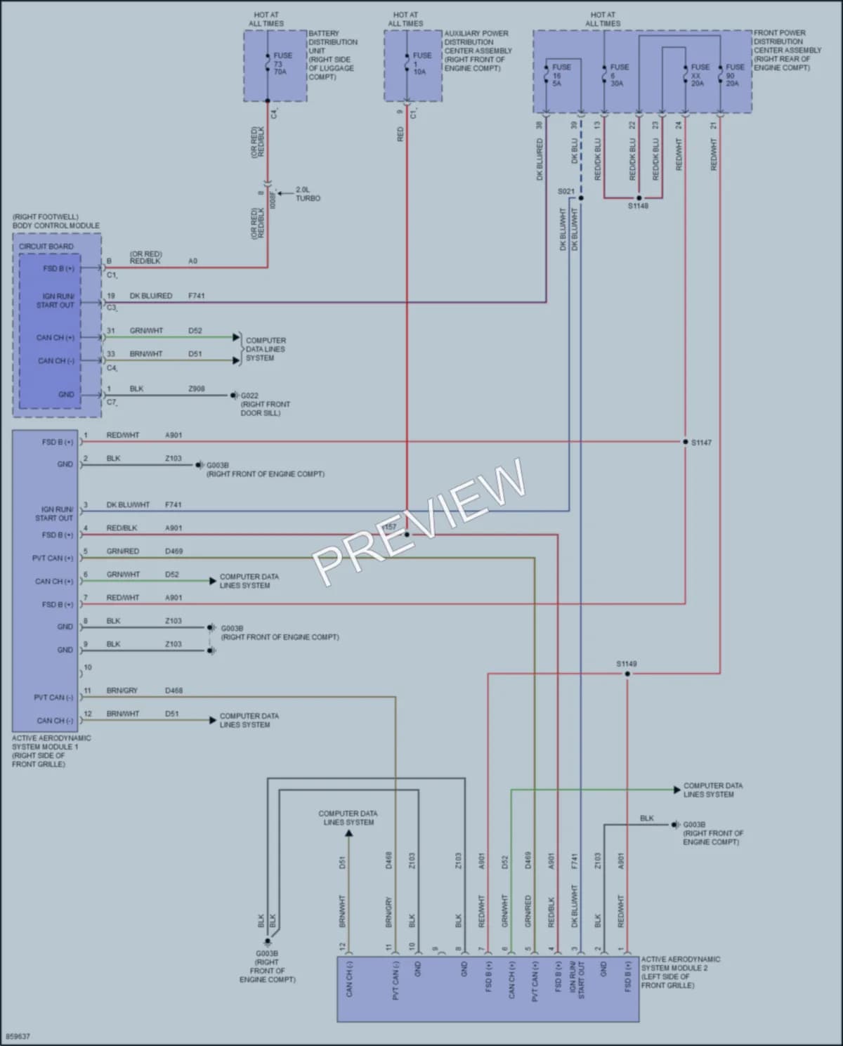 2024 AlfaRomeo Giulia Electronic Suspension wiring diagram preview