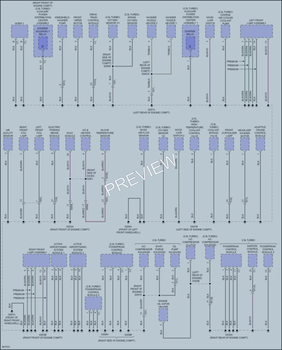 2024 AlfaRomeo Giulia Ground Distribution wiring diagram preview