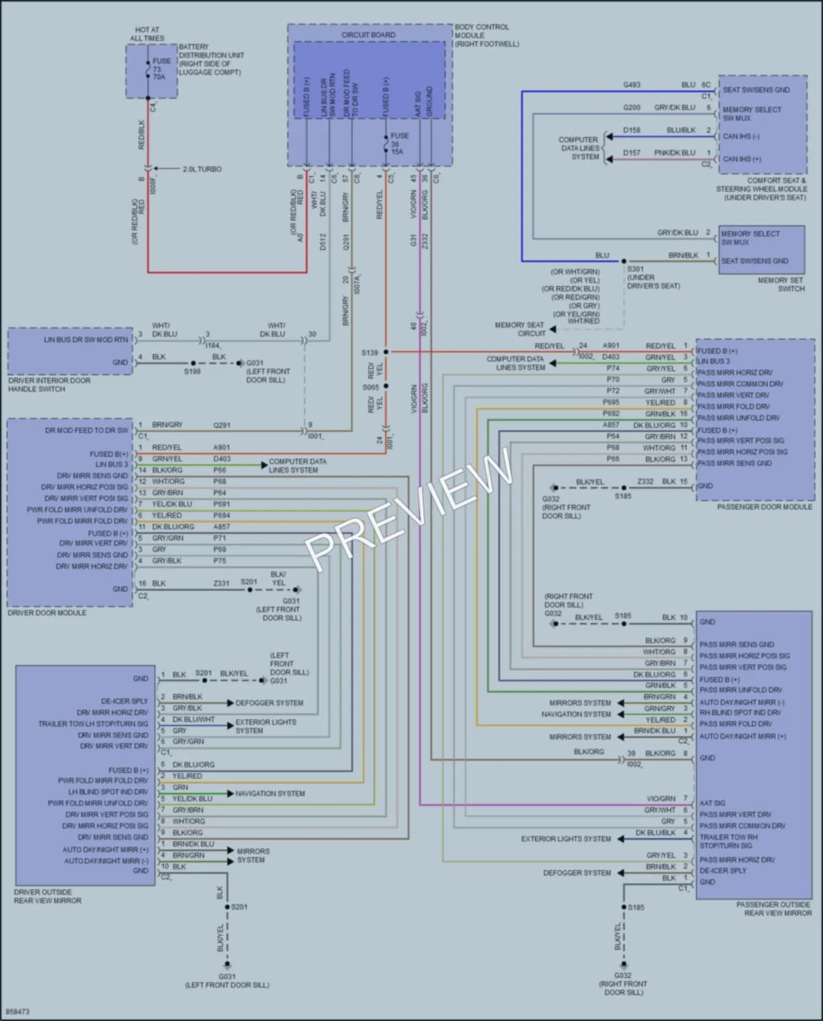 2024 AlfaRomeo Giulia Memory Systems wiring diagram preview