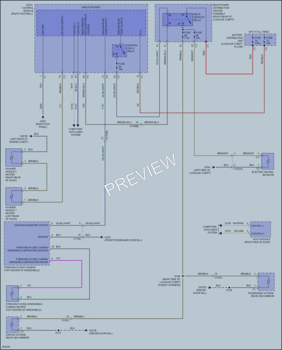 2024 AlfaRomeo Stelvio Defoggers wiring diagram preview