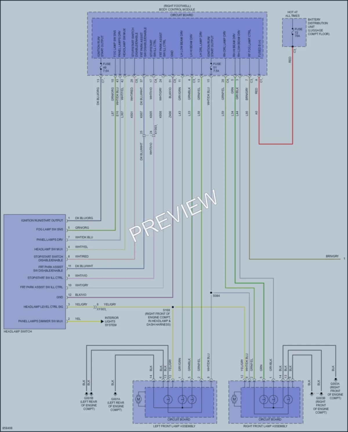 2024 AlfaRomeo Stelvio Headlights wiring diagram preview