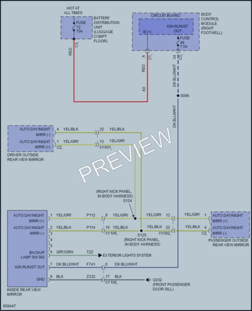 2024 AlfaRomeo Stelvio Power Mirrors wiring diagram preview
