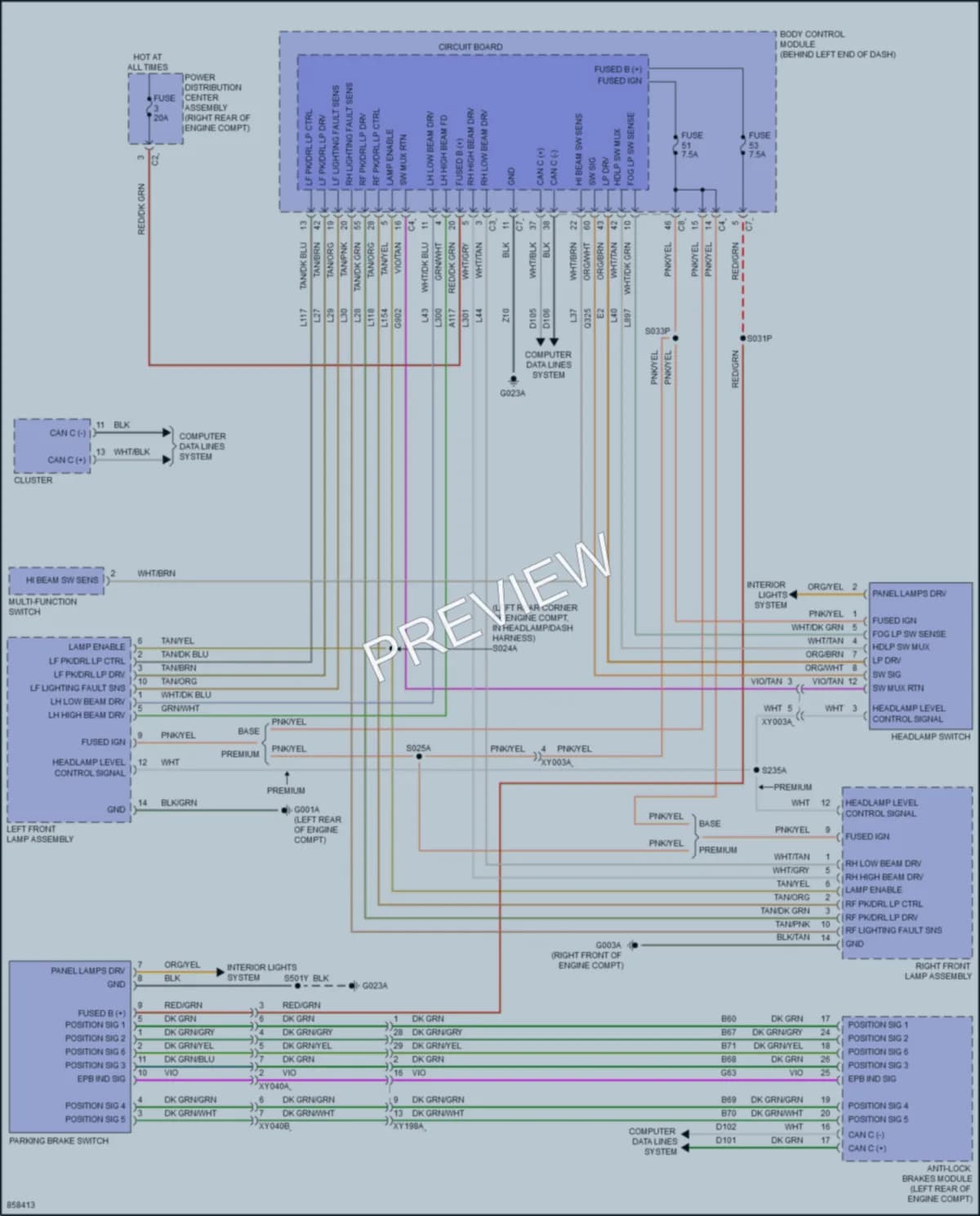 2024 AlfaRomeo Tonale Headlights wiring diagram preview