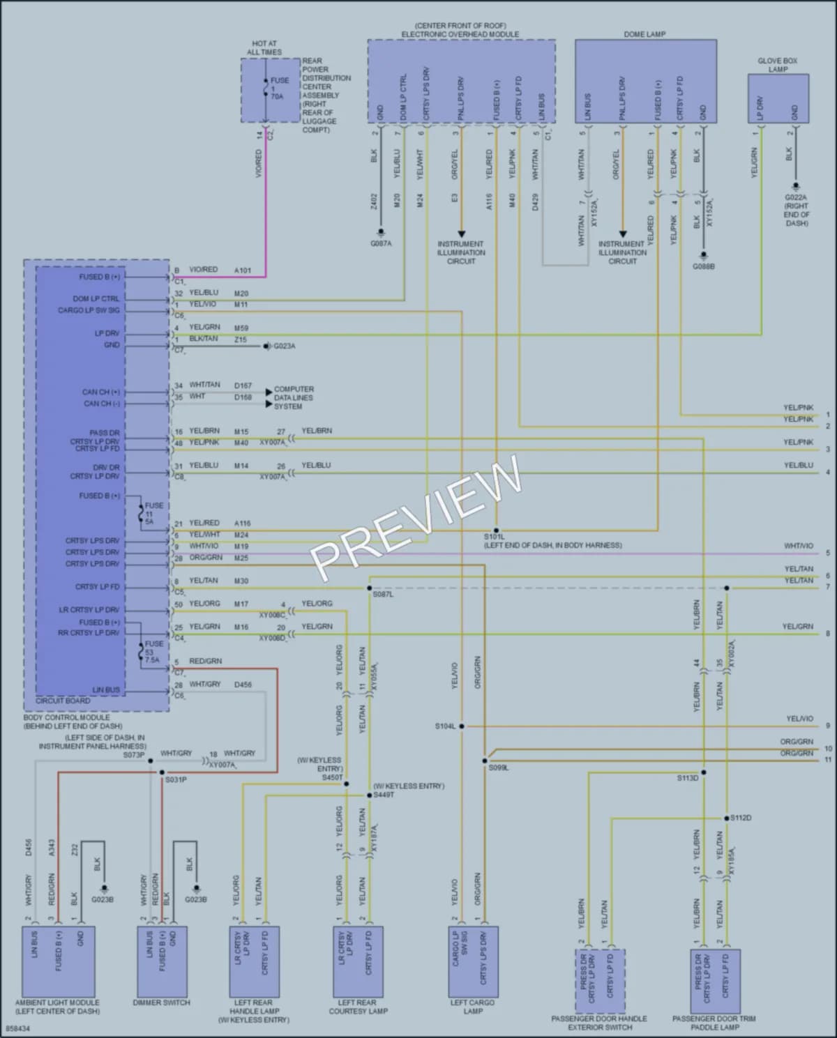 2024 AlfaRomeo Tonale Interior Lights wiring diagram preview