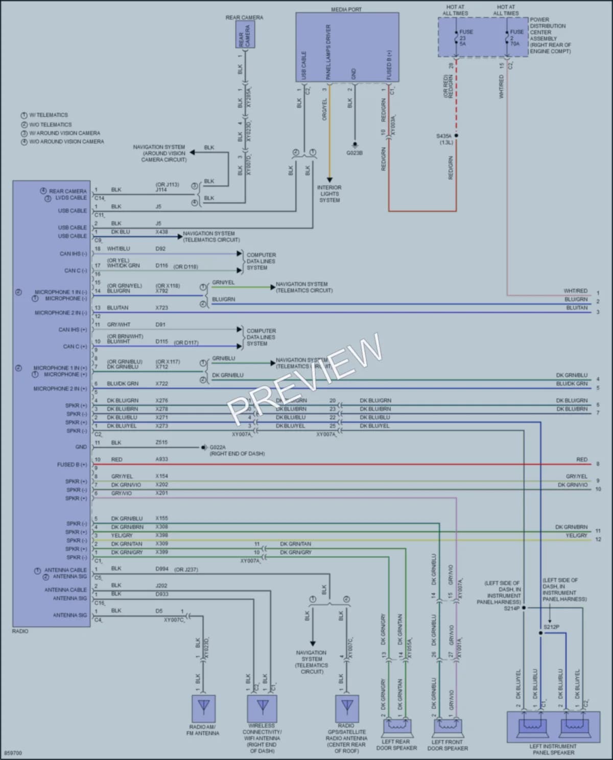 2024 AlfaRomeo Tonale Radio wiring diagram preview