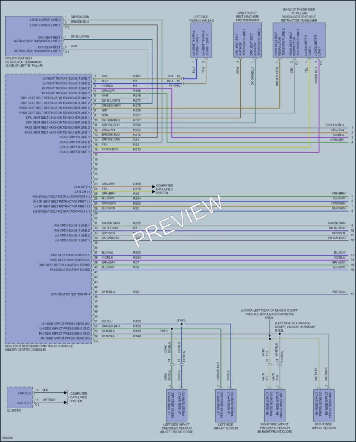 2024 AlfaRomeo Tonale Supplemental Restraints wiring diagram preview