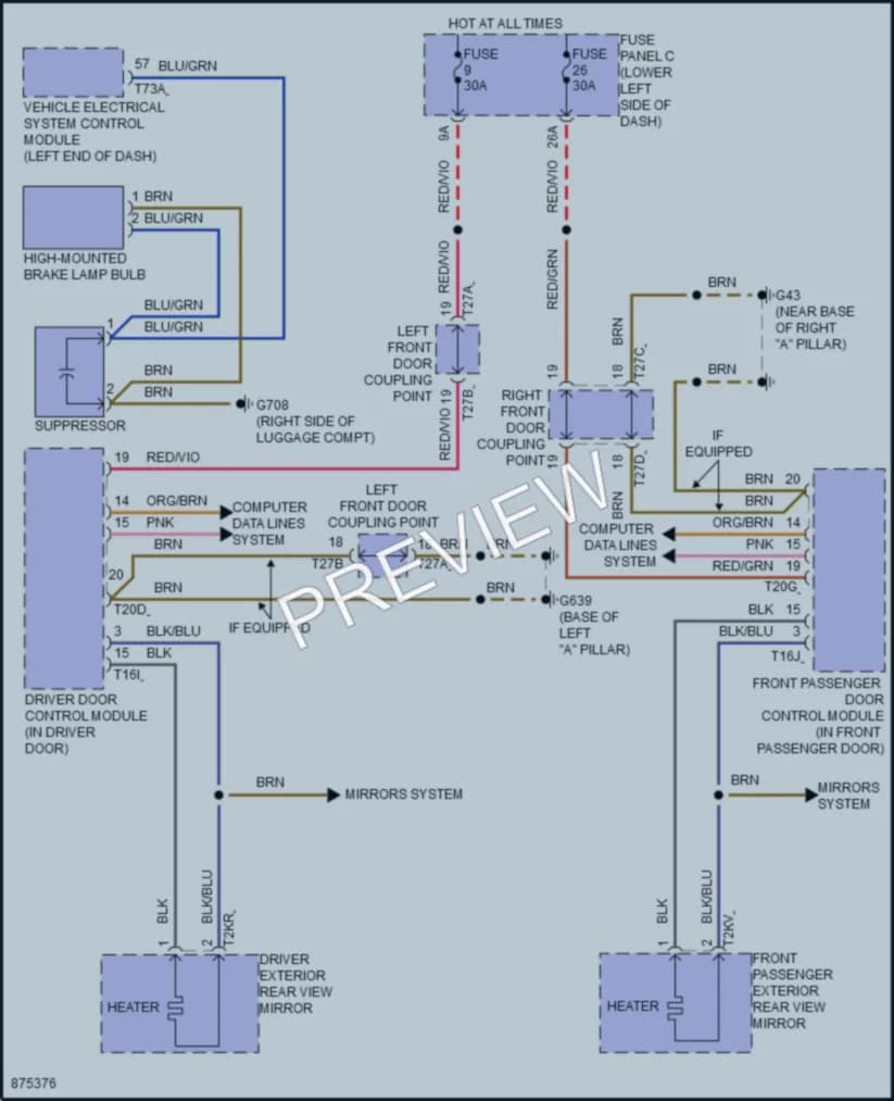 2024 Audi A3 Defoggers wiring diagram preview