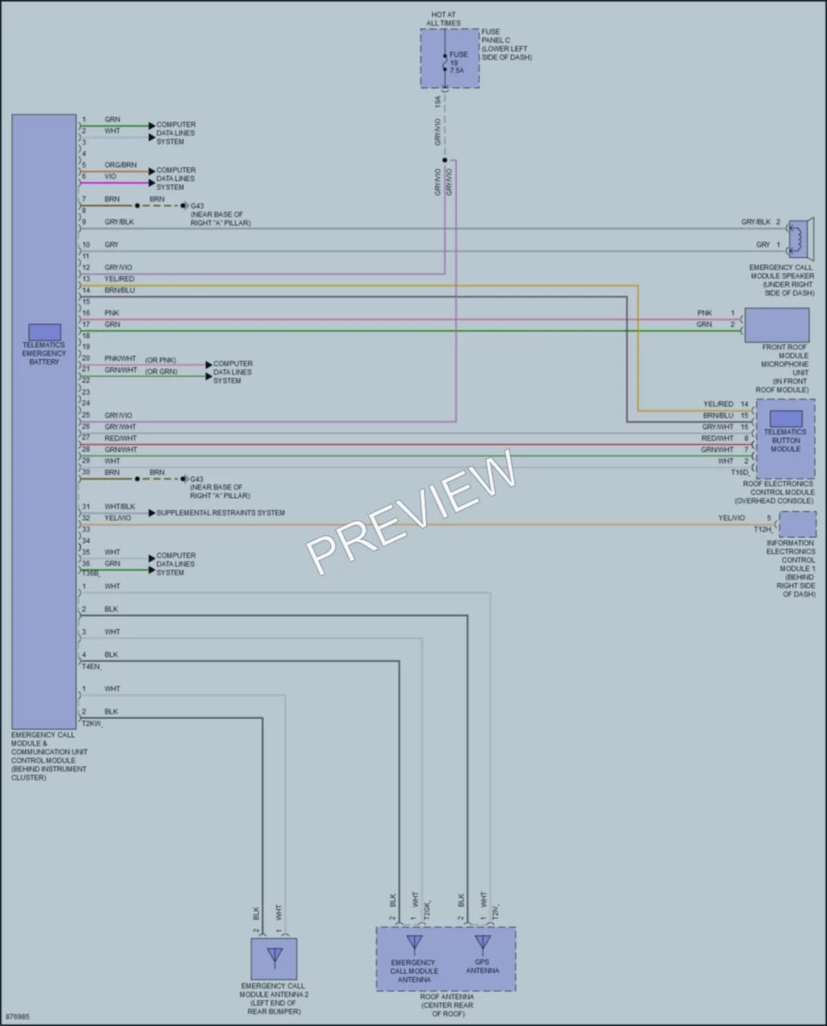 2024 Audi A3 Navigation wiring diagram preview