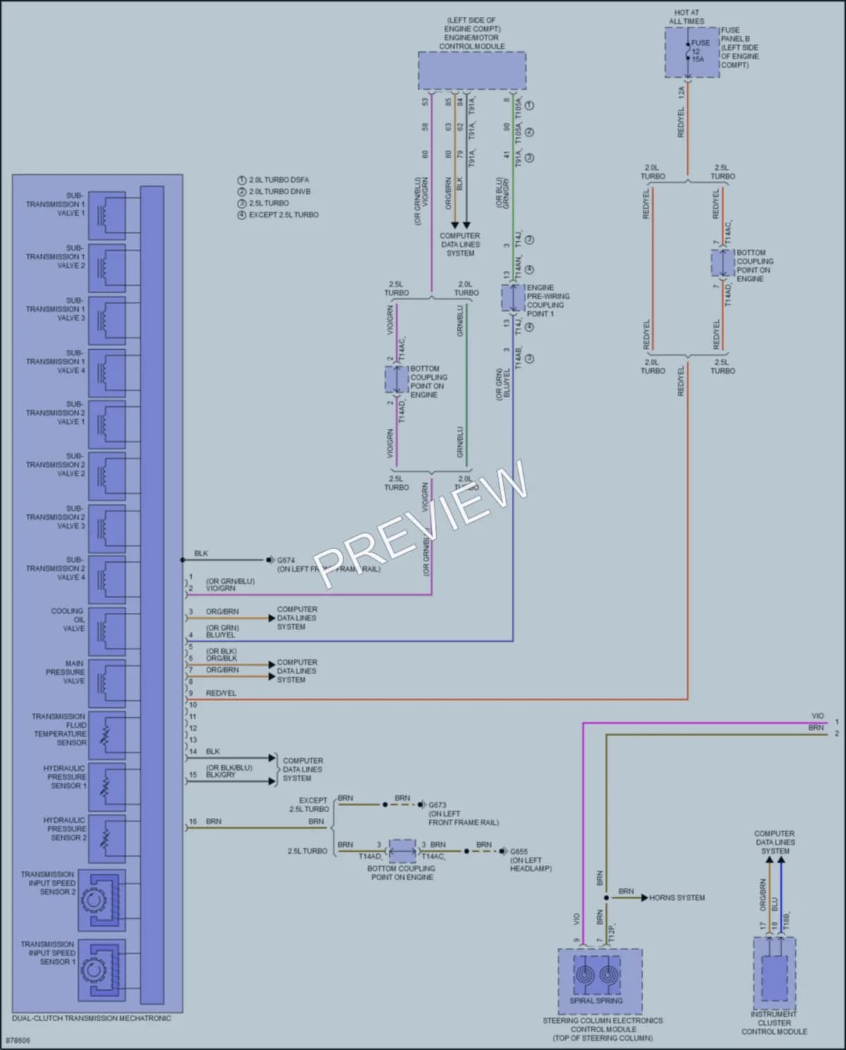2024 Audi A3 Transmission wiring diagram preview