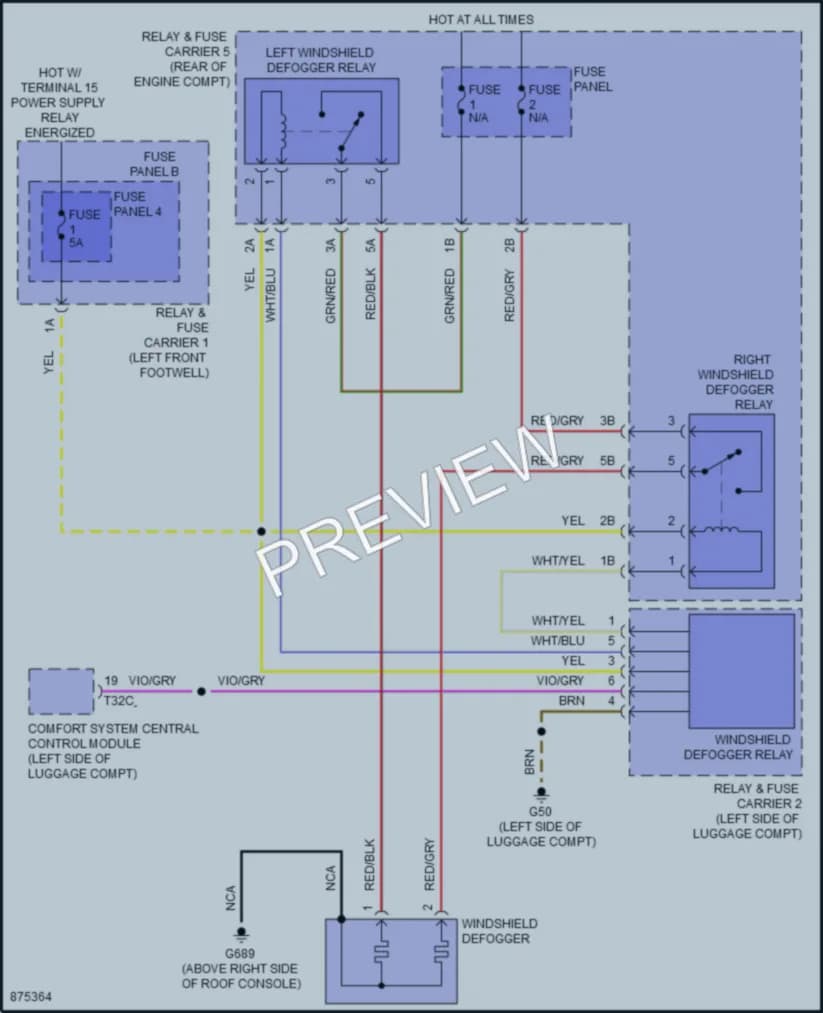 2024 Audi A4 Defoggers wiring diagram preview