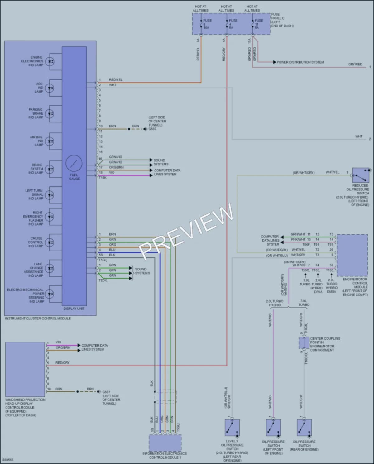 2024 Audi A4 Instrument Cluster wiring diagram preview