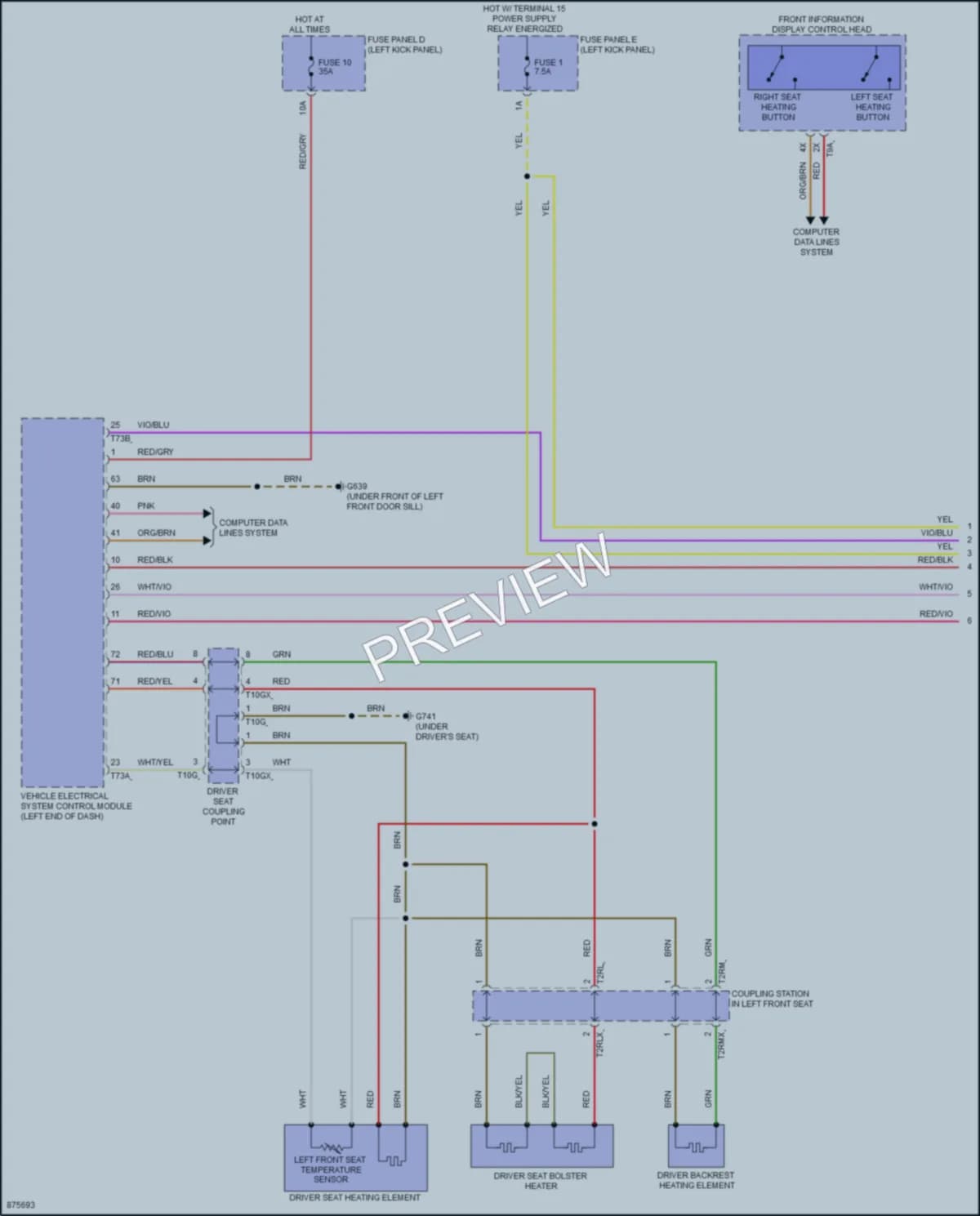 2024 Audi A7 Power Seats wiring diagram preview