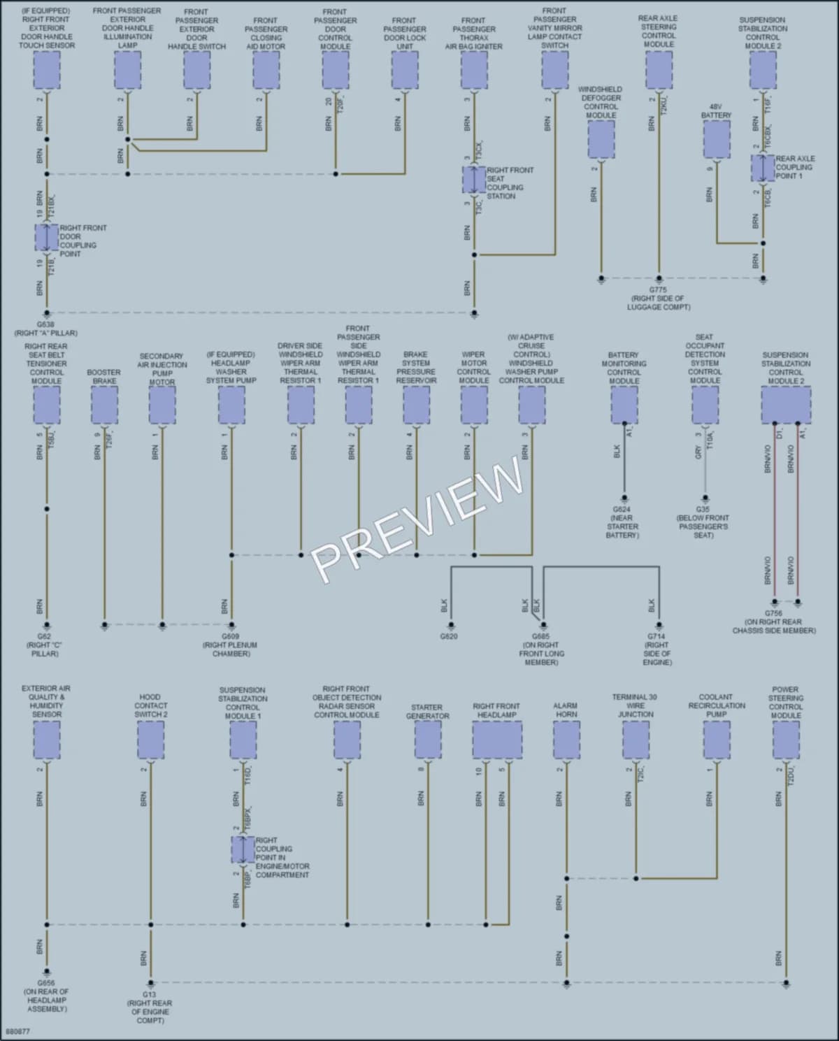 2024 Audi A8L Ground Distribution wiring diagram preview