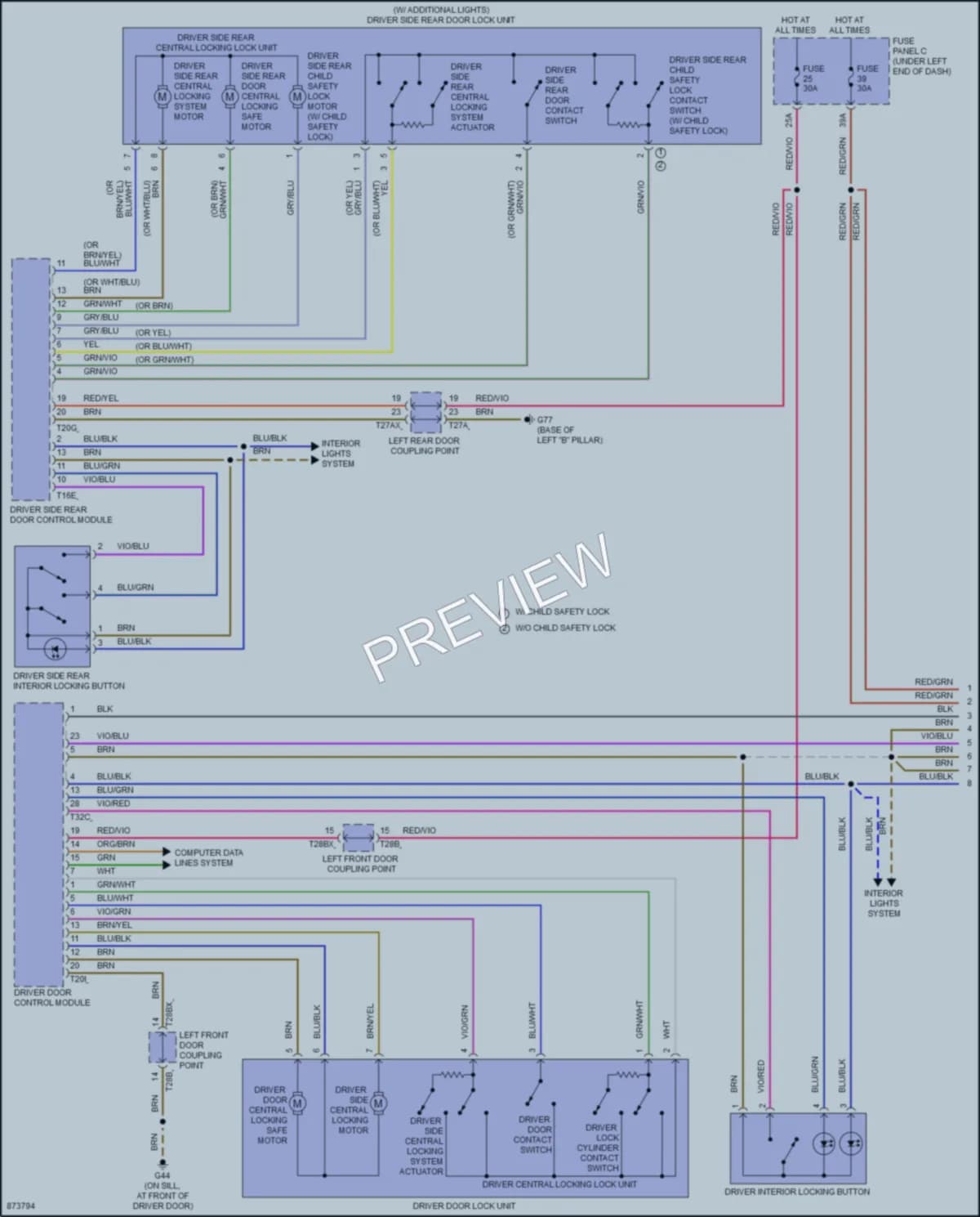 2024 Audi Q3 Anti Theft wiring diagram preview